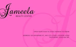 Black Color Background Of Beauty Center  Business Card