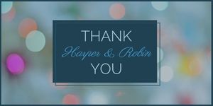 Blue Wedding Ceremony Thank You Card Twitter Post