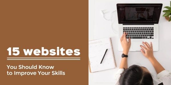 course, learning, computer, Websites To Improve Your Skills Twitter Post Template