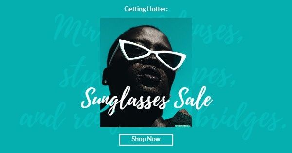 accessories, online, e-commerce, Summer Sunglasses Sale Facebook Ad Medium Template