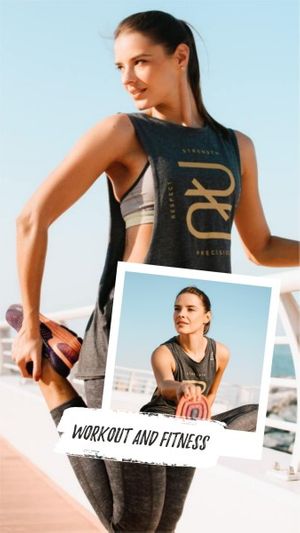 training, practice, gym, Workout And Fitness For Your Healthy Instagram Story Template