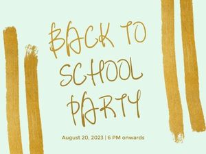 Mint Green Simple Back To School Party Card