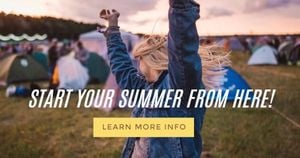 season, camp, travel agency, Summer Picnic Party Ads Facebook Ad Medium Template