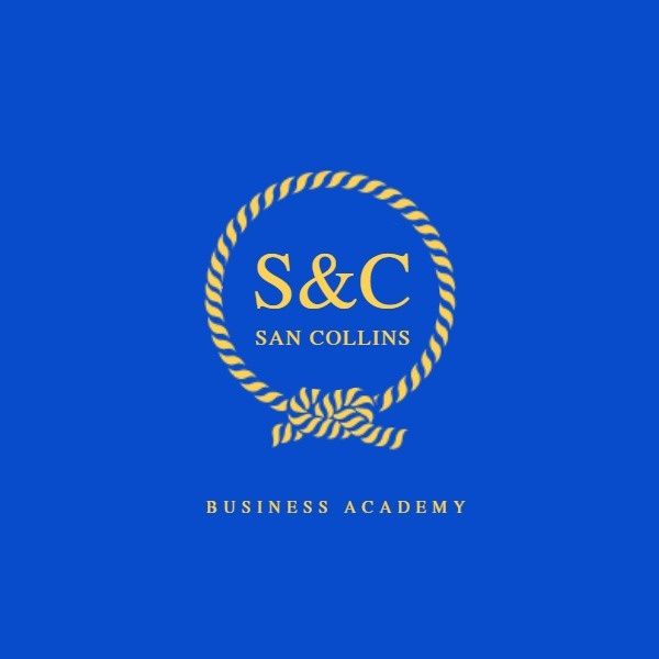 school, collage, learn, Blue Business Academy Logo Template