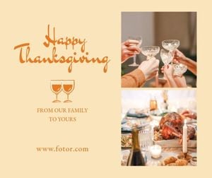 holiday, celebration, party, Happy Thanksgiving Dinner Facebook Post Template