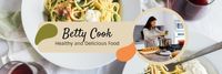 cook, kitchen, receipe, Delicious Food Youtube Channel Banner Twitter Cover Template