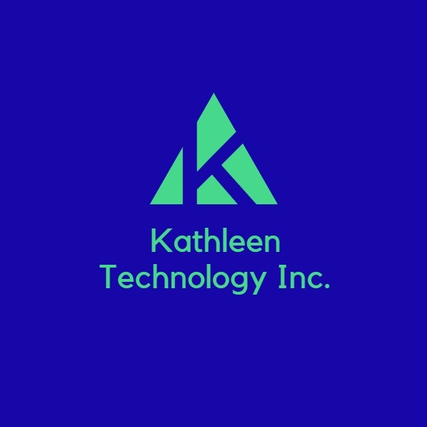 蓝色和绿色技术标志设计 Logo