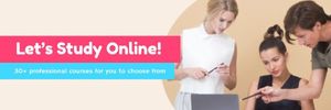 Pink Study Online E-mail Header Email Header
