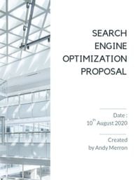 モダンでシンプルな検索エンジン最適化マーケティング提案 提案書