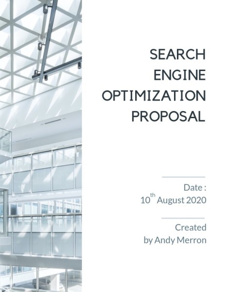 Modern And Simple Search Engine Optimization Marketing Proposal Proposal