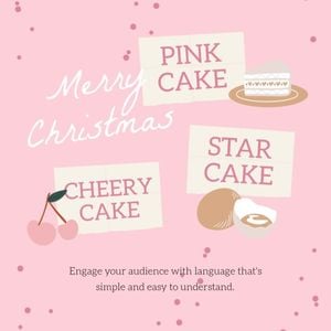 Pink Cake Food Dessert Marketing Branding Instagram Post