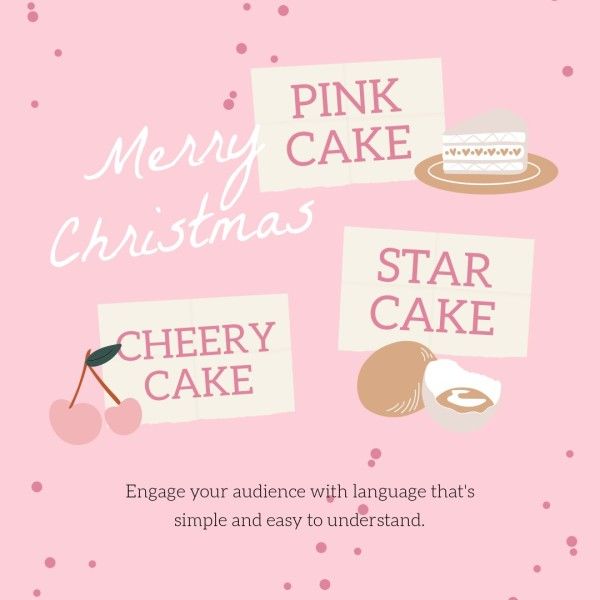 粉红蛋糕食品甜点营销品牌 Instagram帖子