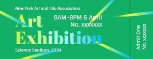 event, show, exihibition, Green Art Exhibition Ticket Template
