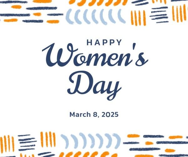 march 8, greeting, celebration, White International Women's Day Facebook Post Template