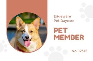 membership card, cards, id number, Dog ID Card Template
