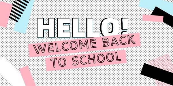autumn, fall, summer, Back To School Greeting Twitter Post Template
