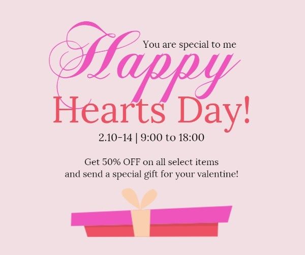 valentine’s day, promtion, discount, Created By The Fotor Team Facebook Post Template