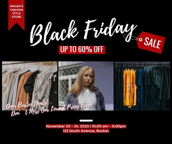 Black Friday Fashion Sale Facebook Post