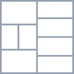 eight, picture container, Blank 8 Grids Collage Classic Collage Template