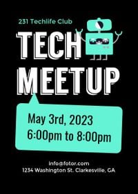 Tech Meetup Gathering Invitation