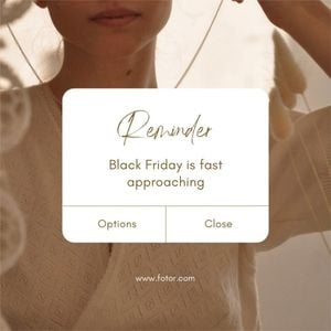 e-commerce, online shopping, promotion, Black Friday Branding Jewlry Reminder Notification Instagram Post Template