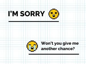 ピクセル謝罪 メッセージカード