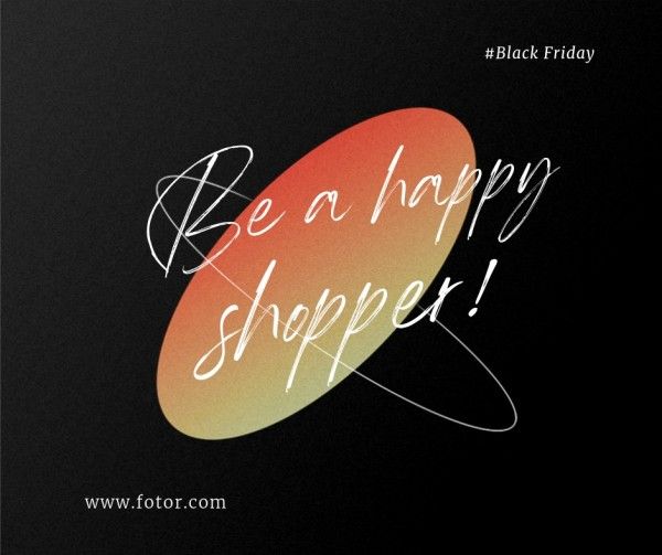 Black Friday Branding Quote Words Facebook Post