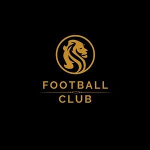 lion, black, sport, Football Club Logo Template