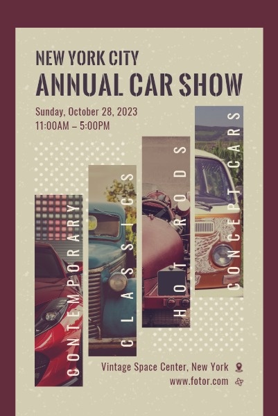 Vintage Annual Car Show Pinterest Post