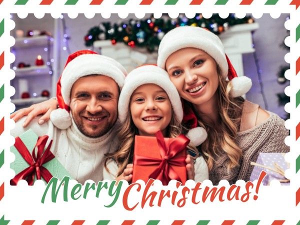 greeting, celebration, holiday, Festive Family Photo Merry Christmas Card Template