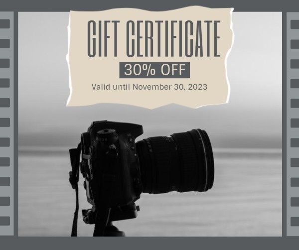 camera, sale, store, Photography Coupon Facebook Post Template