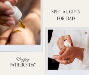 product, skincare, perfume, Ivory White Father's Day Gift Ideas Facebook Post Template