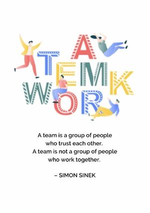 society, cooperation, teammate, Team Work Poster Template