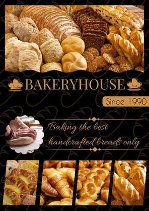 面包房销售 英文海报
