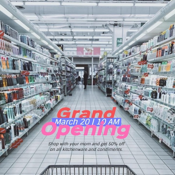 Market Grand Opening Sale Instagram Post