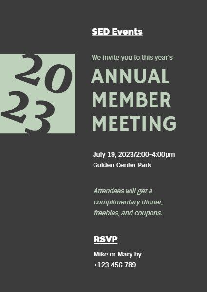 Annual Member Meeting  Invitation