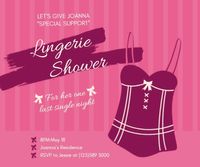 special support, bridal shower, event, Lingerie Shower Facebook Post Template