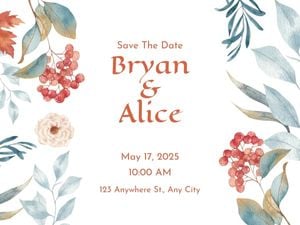 engagement, invite, party, Soft Green Watercolor Botanical Wedding Invitation Card Template