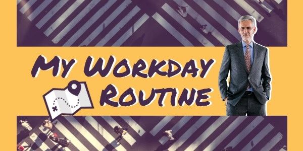 office, crossroad, business, Workday Routine Video Twitter Post Template