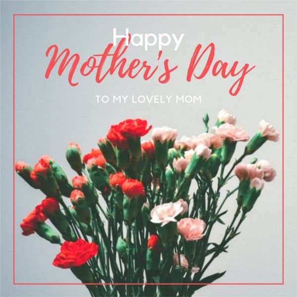 wishing, greeting, thanks, Happy Mother's Day Instagram Post Template