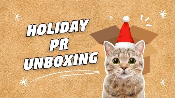 pr, graffiti, pet, Cute Christmas Unboxing Youtube Thumbnail Template