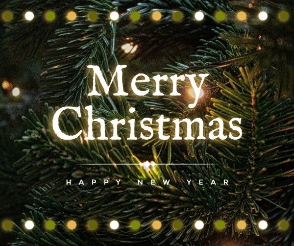 festival, happy new year, holiday, Merry Christmas Tree Facebook Post Template