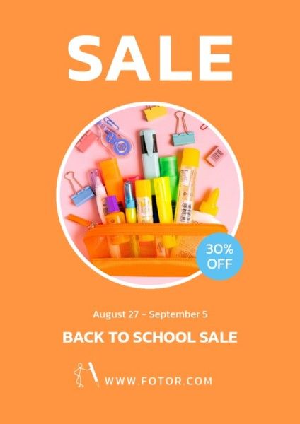 sales, promotion, promo, Back To School Sale Flyer Template