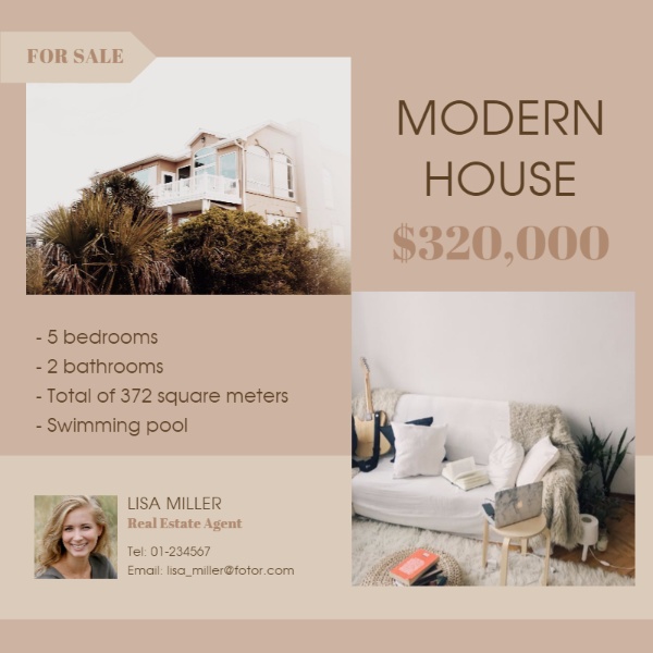 Modern House Sales Instagram Post