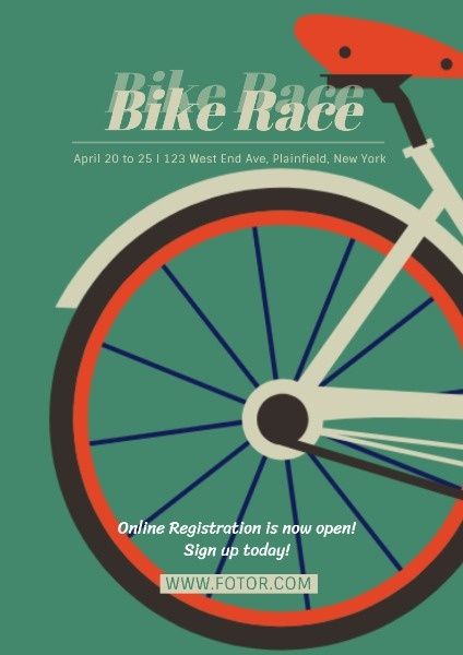 cycling, mountain biking, racing, Bike Race Poster Template