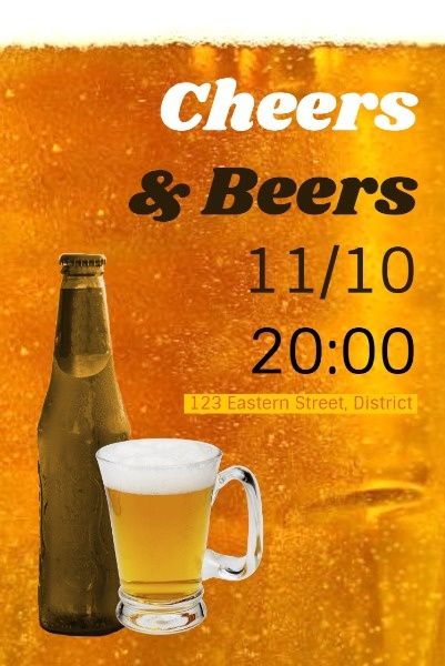 sale, drink, beer fest, Cheer And Beer Event Pinterest Post Template
