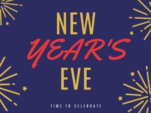 happy new year, new years, new year eve, New year's eve Card Template