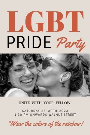 lgbt, love, colors, Black Pride Month Party Pinterest Post Template