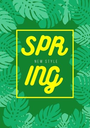 season, posters, festivals, New Spring Style Poster Template