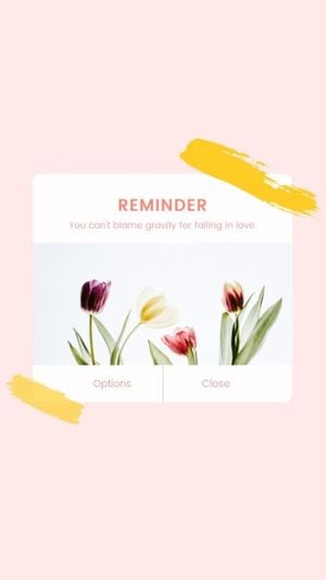 valentines day, notification, life, Pink Valentines Love Quote Reminder Instagram Story Template